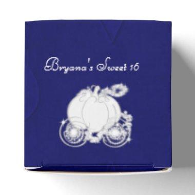 Cinderella Silver Carriage Blue Party Favor Boxes