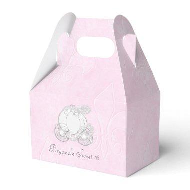 Cinderella Silver Carriage Pink Party Favor Boxes