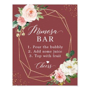 Cinnamon Rose Blush  Mimosa Bar Sign