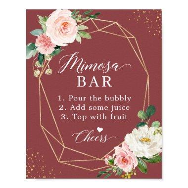 Cinnamon Rose Blush Bridal Shower Mimosa Bar Sign