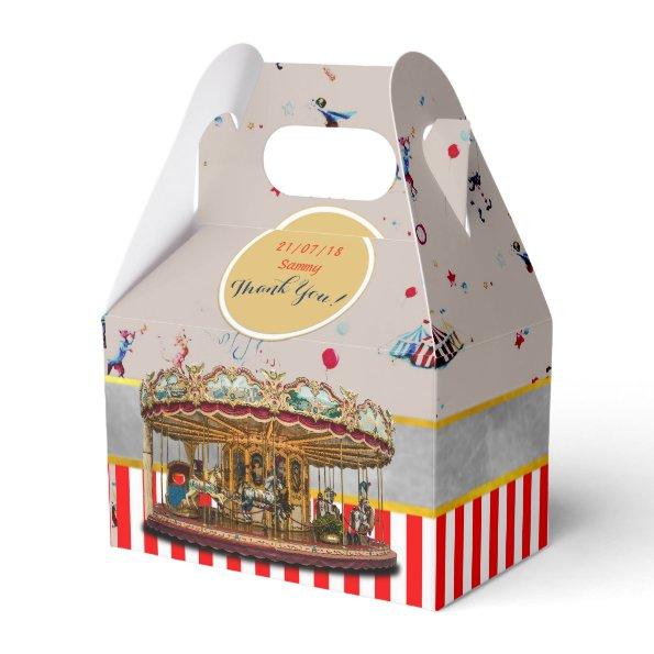 CIRCUS Gable Boxes Vintage Carousel Personalized
