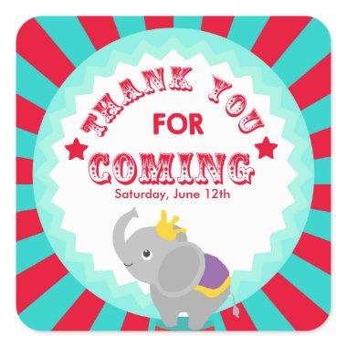 Circus Thank you favor tag