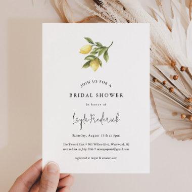 CITRON Lemon Bridal Shower Invitations