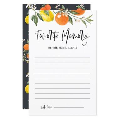 Citrus Botanical Favorite Memory of the Bride Invitations