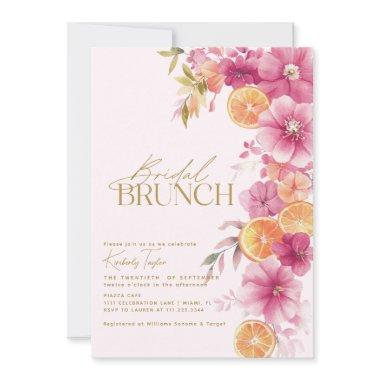 Citrus Bridal Brunch Bright Florals Lemon