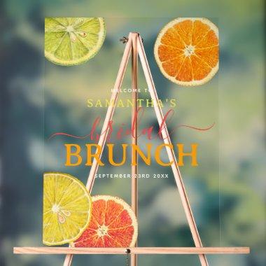 Citrus Bridal Brunch Lemon Orange  Acrylic Sign