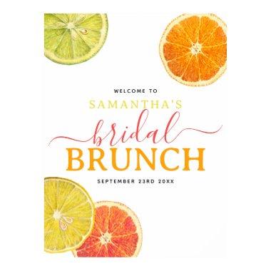 Citrus Bridal Brunch Lemon Orange  Poster