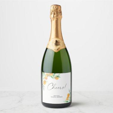 Citrus - bridal shower Cheers! Sparkling Wine Label