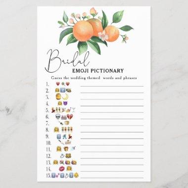 Citrus - bridal shower emoji pictionary game