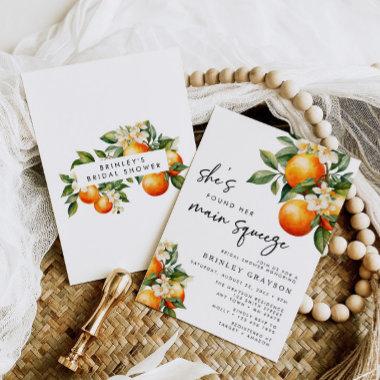 Citrus Bridal Shower Invitations Main Squeeze