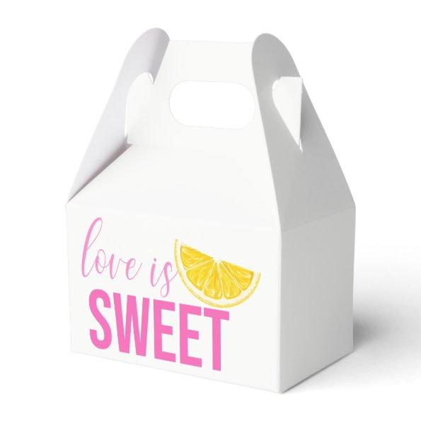 Citrus Bridal Shower Lemon Pink Wedding Summer Favor Box