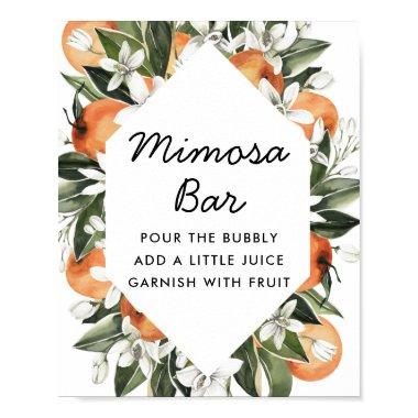 Citrus Bridal Shower Mimosa Bar Poster