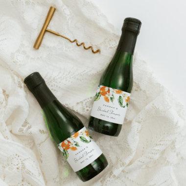 Citrus Bridal Shower Mini Sparkling Wine Label