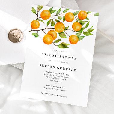 Citrus Bridal Shower Summer Party Invitations