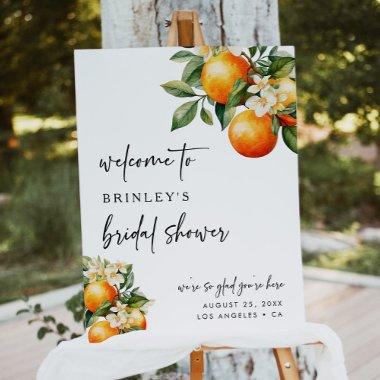 Citrus Bridal Shower Welcome Sign Foam Board