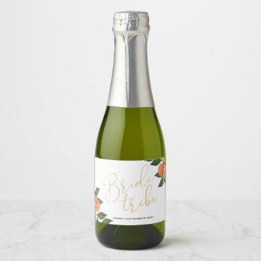 Citrus Bride Tribe Bachelorette Sparkling Wine Label