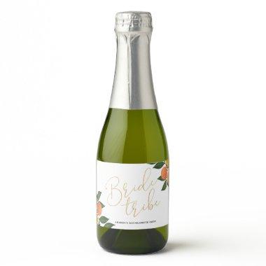 Citrus Bride Tribe Bachelorette Sparkling Wine Label