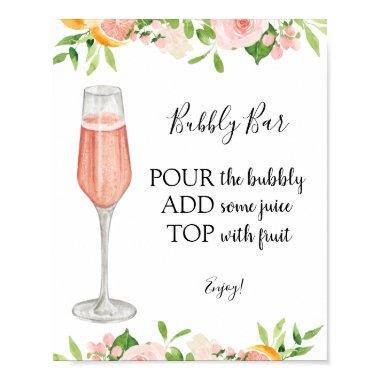 Citrus Bubbly Bar Drink Sign