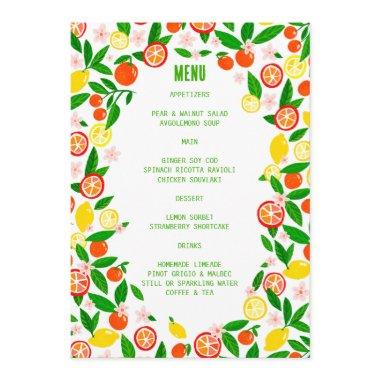 Citrus Celebration CUSTOM Bold Summer LEMON LIME Menu