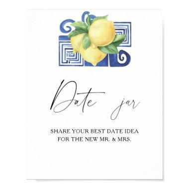 Citrus - date night ideas. Date jar bridal game Poster