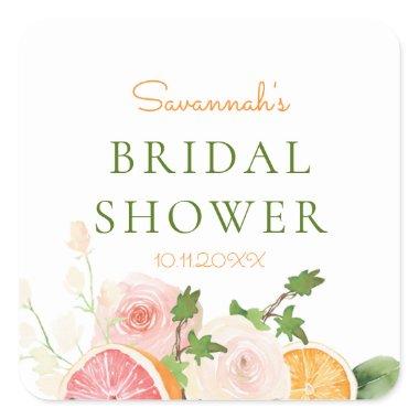 Citrus Floral  Theme Candle Label