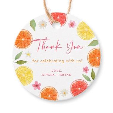 Citrus Floral Lemon Orange  Favor Tags