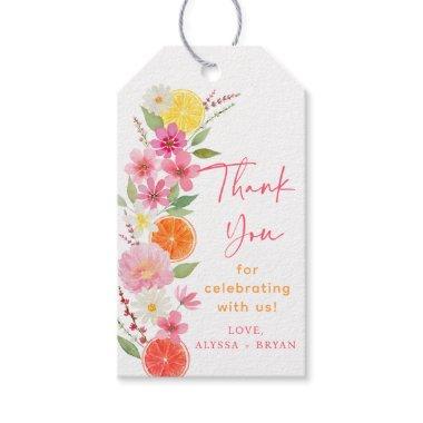 Citrus Floral Lemon Orange  Gift Tags