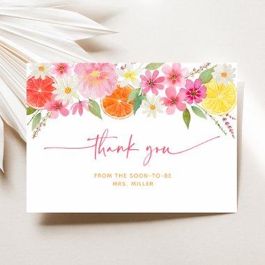 Citrus Floral Lemon Orange  Thank You