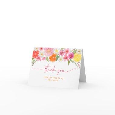 Citrus Floral Lemon Orange  Thank You