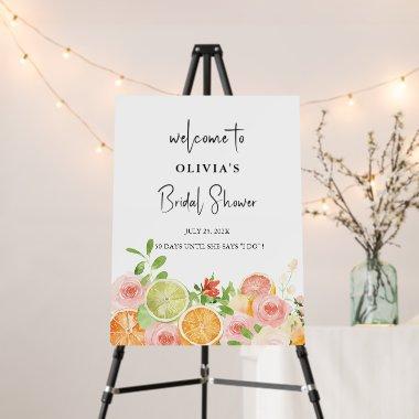 Citrus Floral Welcome  Foam Board