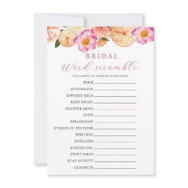 Citrus Flower Bloom Bridal Word Scramble Game