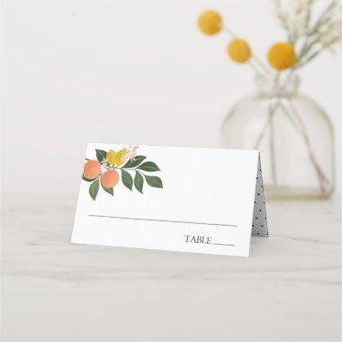 Citrus Greenery Name Escort Cards