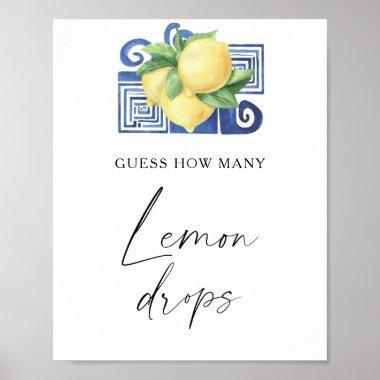 Citrus - guess how many lemon drops poster