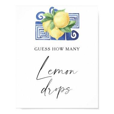 Citrus - guess how many lemon drops poster