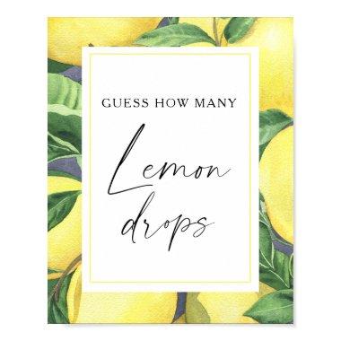 Citrus - guess how many lemon drops poster