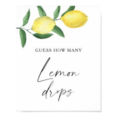 Citrus - guess how many lemon drops poster
