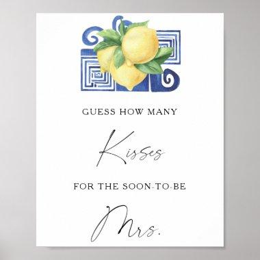 Citrus - How many kisses bridal shower game Poster