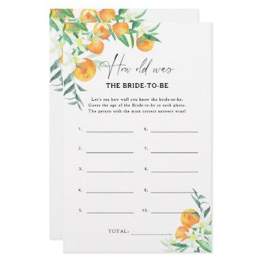 Citrus - How old was the bride to be game