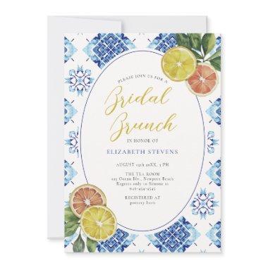 Citrus Italian Blue Tile Modern Chic
