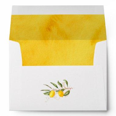 Citrus Lemon  Return Address Envelope