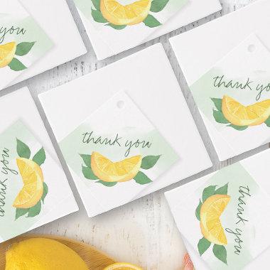 Citrus Lemon Casual Script Personalized Favor Tags