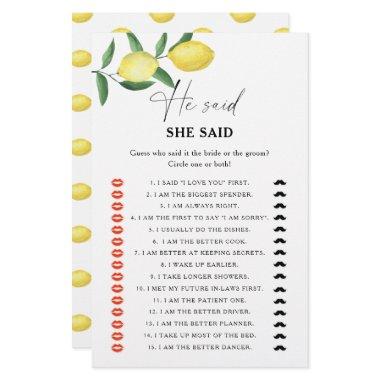 Citrus lemon - He said she said  game