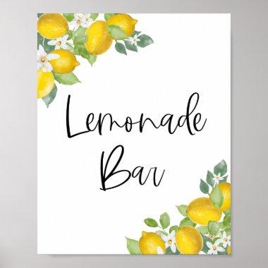 Citrus Lemon Party Lemonade Bar Sign
