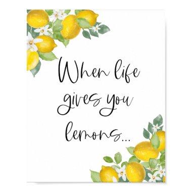 Citrus Lemon Party When Life Gives You Lemons Poster