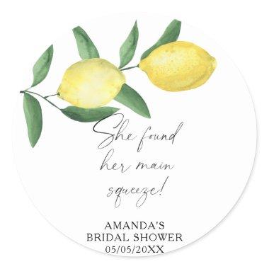 Citrus Lemon - She found her main squeeze Classic Round Sticker