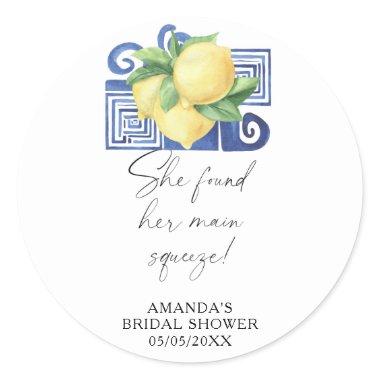 Citrus Lemon - She found her main squeeze Classic Round Sticker