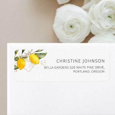 Citrus Lemon Summer  Return Address Label