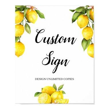 Citrus lemon summer custom sign create yourself