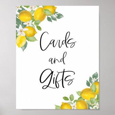 Citrus Lemon Theme Invitations and Gifts Sign