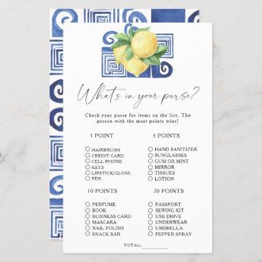 Citrus lemon - What's in your purse game